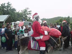 Santa traded in his sliegh for a Mule