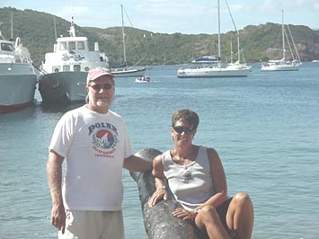 At Isle De Saints, during a relaxing break 