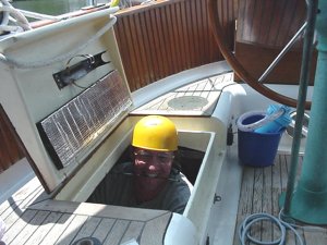 Eric installing the autopilot