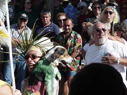 A Green Dog at the Carnival