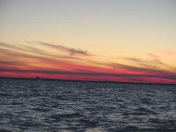 sunset entering the Gulf Stream