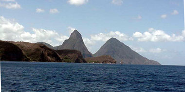 Approacing the Pitons