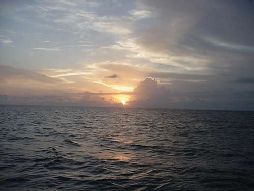 Sunrise and we are Homeward bound !